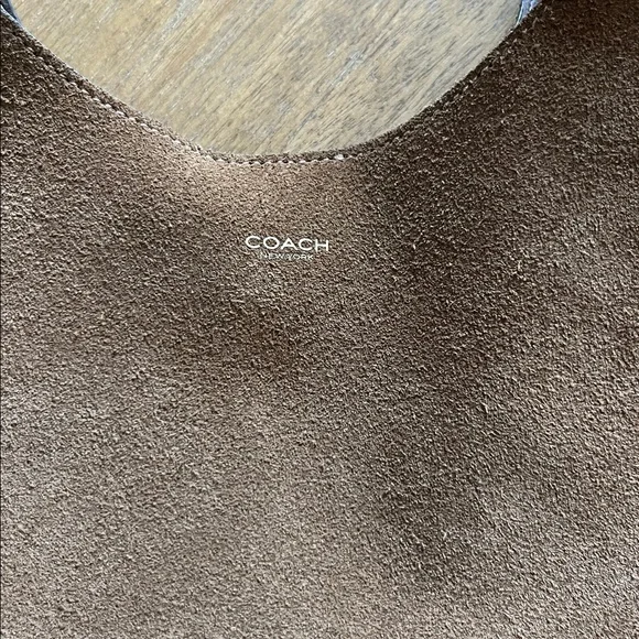 Coach Brooklyn 28 Brown Suede Hobo Bag - Picture 2 of 9